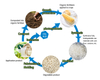 Les particules en plastique dégradables ont adapté le matériel de pla composé de granule de couleur aux besoins du client